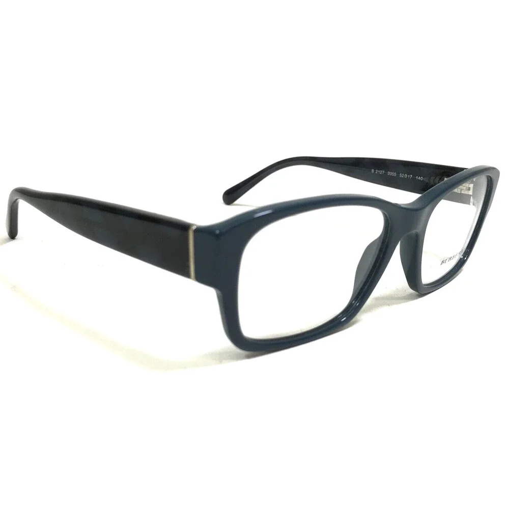 Burberry Eyeglasses Frames B2127 3355 Black Blue Square Nova Check 52-17-140